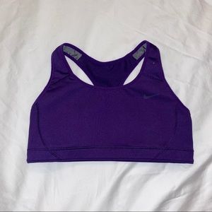 Nike purple Dri-FIT Sports Bra Small